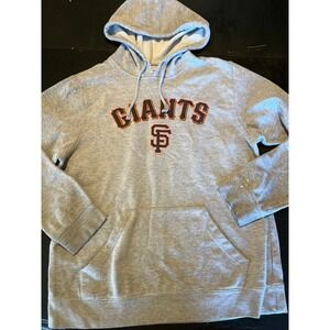 San Francisco Giants MLB Hoodie Sweatshirt‎ Pullover Gray Mens